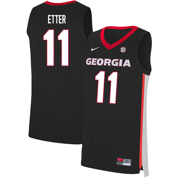 2020 Men #11 Jaxon Etter Georgia Bulldogs College Basketball Jerseys Sale-Black